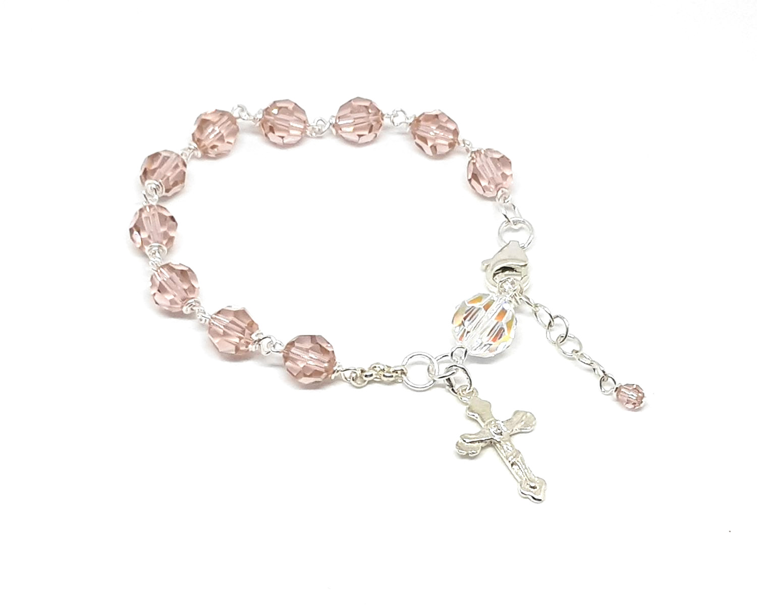 Swarovski Vintage Rose Crystal Rosary Bracelet